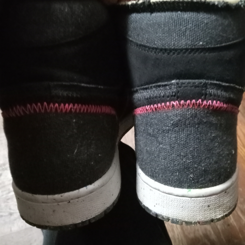 Jordan Black and Red High-Top Sneakers - Picture 6 of 8